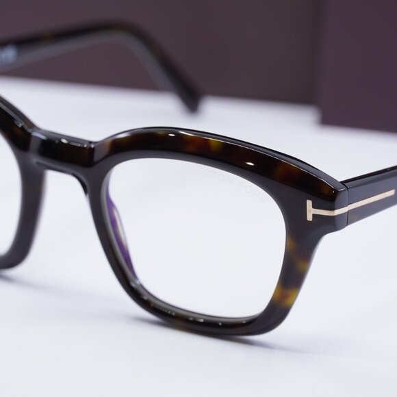 Tom Ford FT5961-B 052 Square Eyeglasses 49mm – Havana/Blue Light Block - Picture 2 of 10